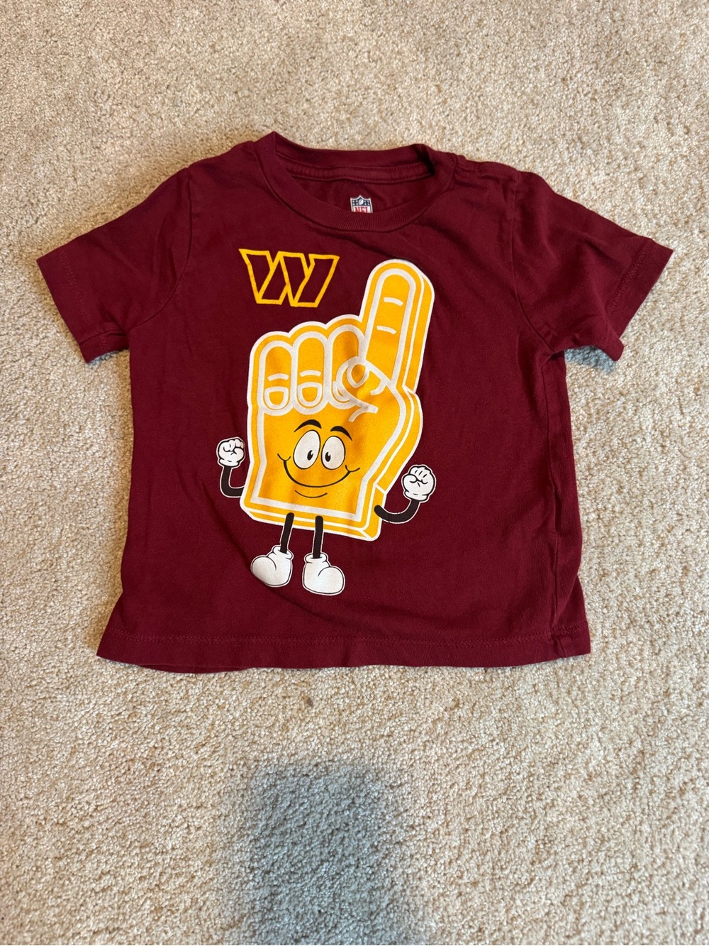2T Washington Commanders Football Shirt with Foam Finger